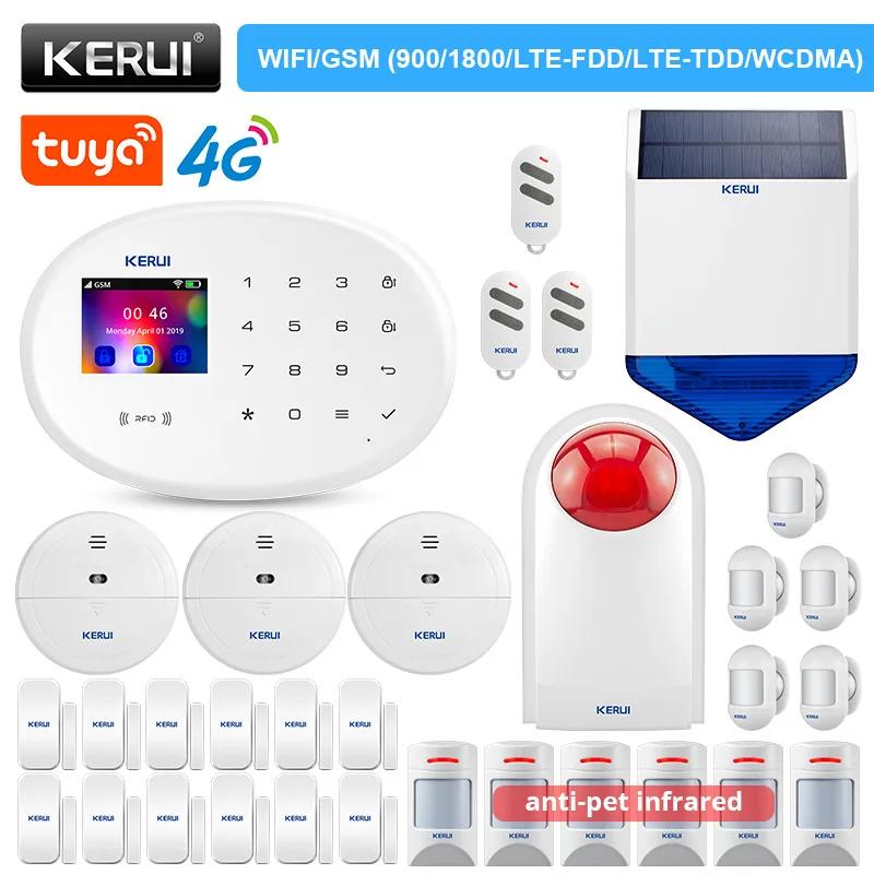 KERUI-W204  溸 ý GSM 4G, Tuya Ʈ    ֿ   PIR      ̷